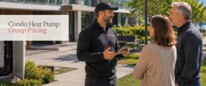 Condo heat pump group pricing program